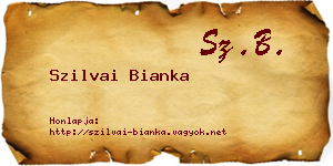 Szilvai Bianka névjegykártya