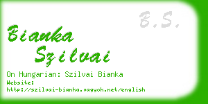 bianka szilvai business card